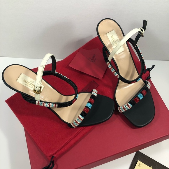Valentino Garavani Aztec beaded heels size 37 - Picture 2 of 10